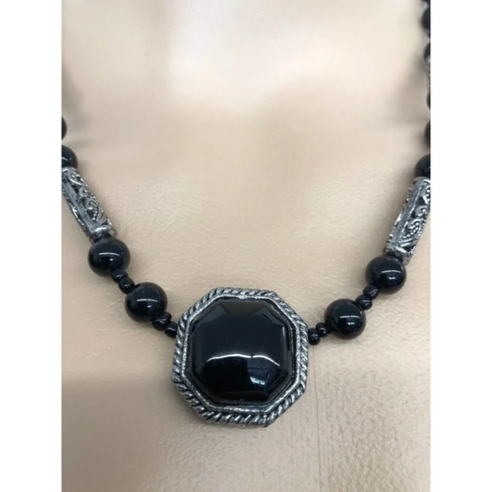 Black and Silver Necklace